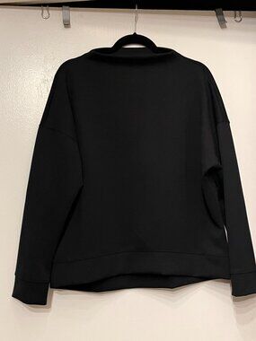 Prologue Black Square Neck Long Sleeve Sweatshirt Size Large (Like New)